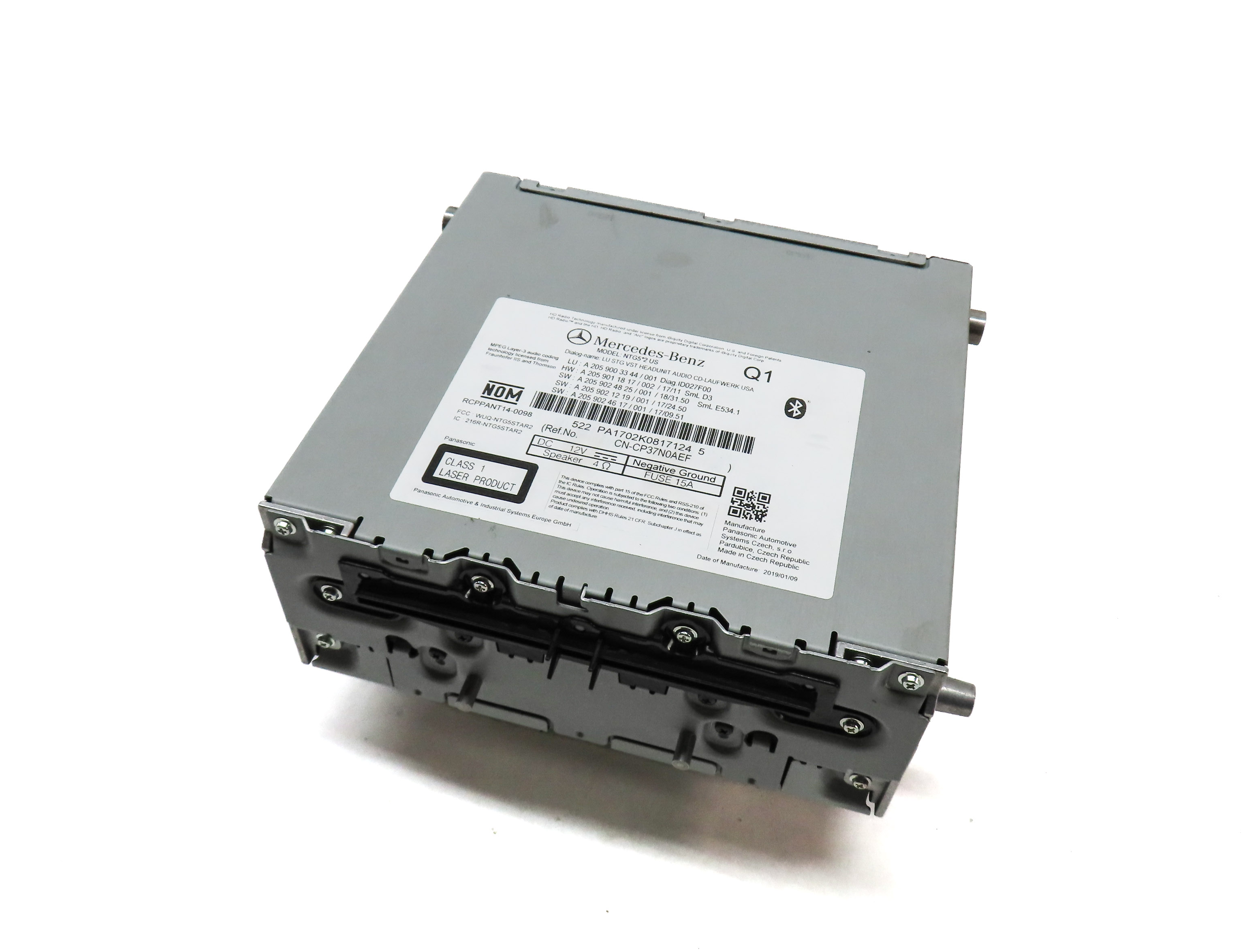2018-2019 MERCEDES C GLC CLASS RADIO STEREO AUDIO CD MEDIA RECEIVER HEAD UNIT — exact item pictured